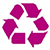 Recycling purple icon.