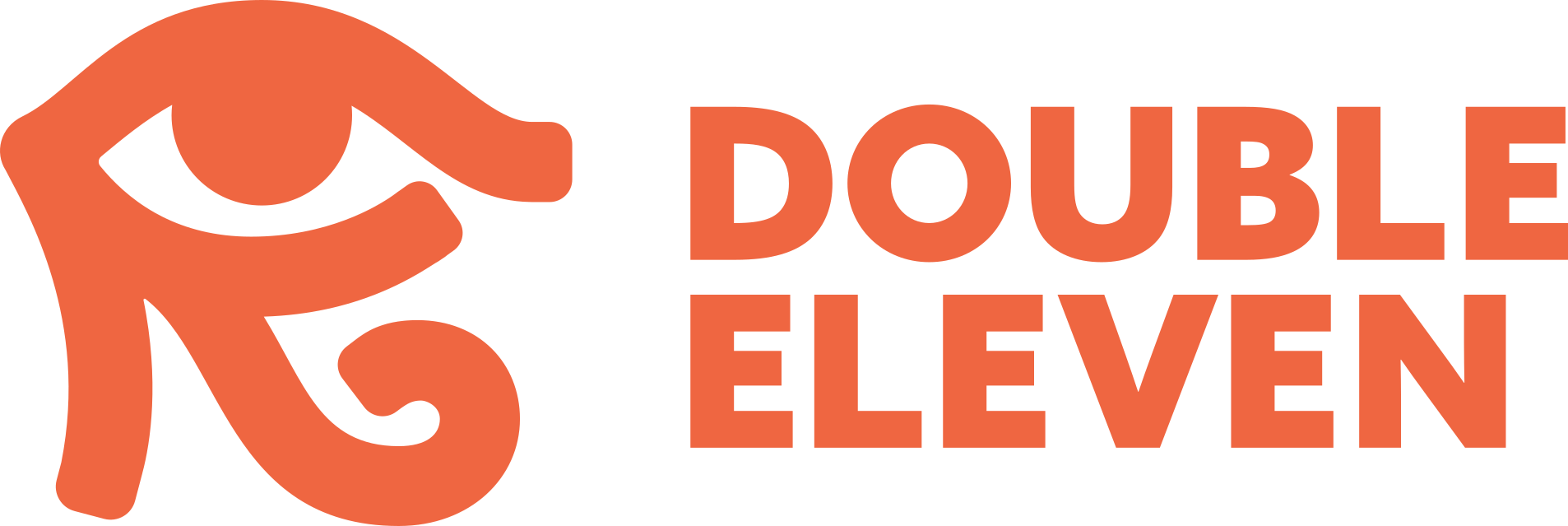 Double Eleven orange logo, png